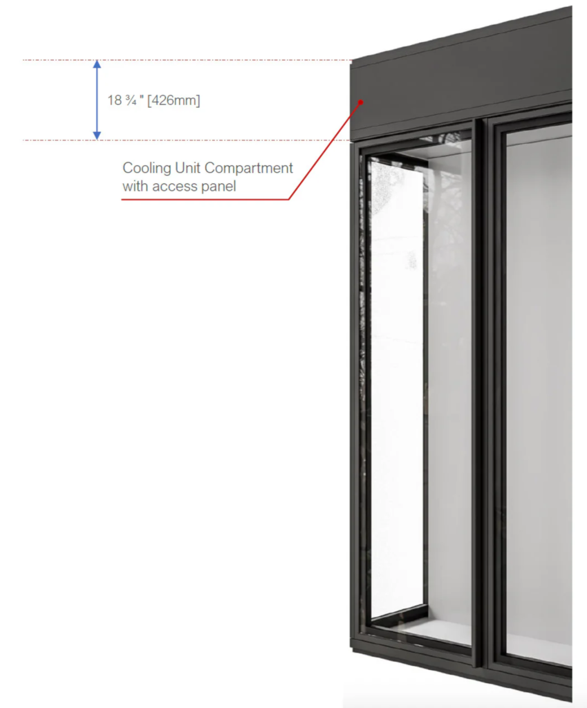 Stainless Steel Glass Enclosed Wine Cabinet