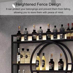 Wall Mounted Messy Champagne Gold Metal Wine Rack