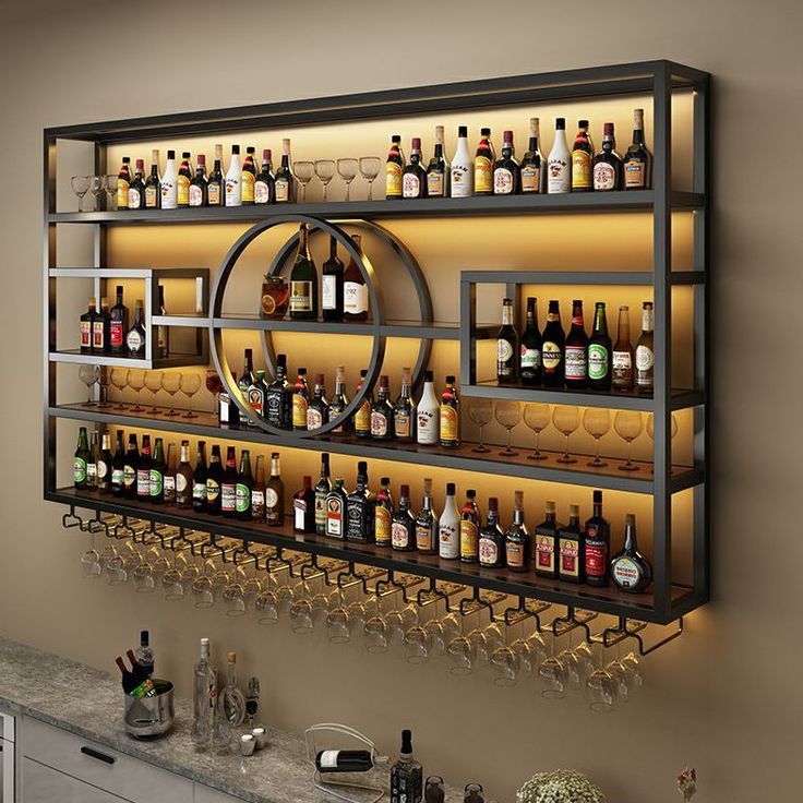 Brushed Champagne Gold Stainless Steel Wine Cabinet