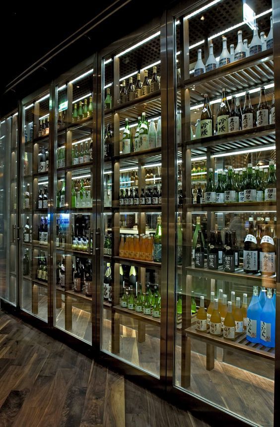 Brushed Champagne Gold Stainless Steel Wine Cabinet